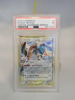 Pokemon PSA 1 Charizard #4 Holo EX Crystal Guardians 2006 English German ERROR - Image 1
