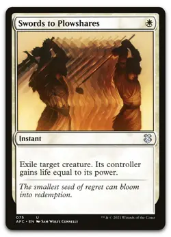 Swords to Plowshares #75 (LP) Forgotten Realms AFC Magic MTG - Image 1