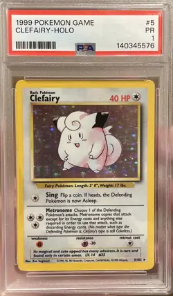 Pokemon PSA 1 Clefairy Base Set Unlimited #5 - Image 1