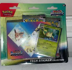 POKEMON PRISMATIC EVOLUTIONS TECH STICKER COLLECTION LEAFEON BLISTER PACK NEW - Image 1