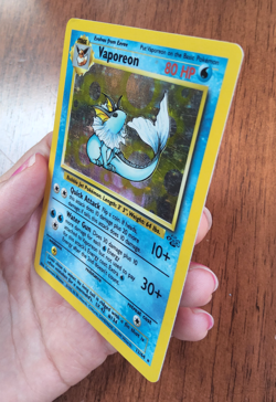 Pokemon TCG Vaporeon Jungle 12/64 holo rare 1999 WOTC LP - Image 3