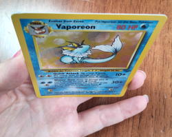 Pokemon TCG Vaporeon Jungle 12/64 holo rare 1999 WOTC LP - Image 4