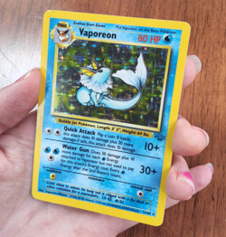 Pokemon TCG Vaporeon Jungle 12/64 holo rare 1999 WOTC LP - Image 5