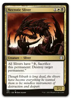 Necrotic Sliver #188 (LP) Forgotten Realms AFC Magic MTG - Image 1