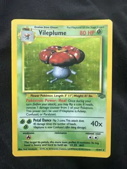 Pokemon TCG Vileplume Jungle 15/64 Holo Unlimited Holo Rare - Image 1