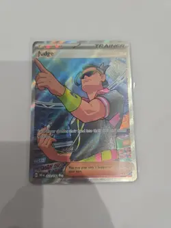 Pokemon TCG Judge 222/182 Sv10: Destined Rivals Ultra Rare Full Art Holo Trainer - Image 1