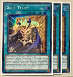 Yugioh! 3x Grief Tablet MZTM-EN032 Super Rare 1st Ed NM - Image 1