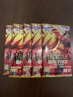 One Piece The Best Vol. 2 PRB-02 Five 5 Premium Booster Packs Lot English C - Image 1