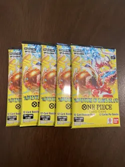 One Piece Adventure On Kami’s Island OP-15 & EB-04 5 Booster Packs Lot English C - Image 1