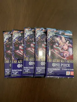 One Piece The Azure Sea’s Seven OP-14 & EB-04 Five 5 Booster Packs Lot English C - Image 1
