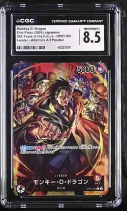 ✨✨ CGC 8.5 One Piece Monkey D. Dragon OP07-001 500 Years in the Future Jpn - Image 1