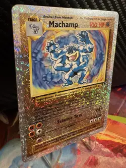 Machamp 15/110 Legendary Collection Reverse Holo LP+ WOTC Pokemon Card Rare - Image 3