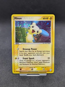 Pokemon Card Minun 6/12 EX Trainer Kit Exclusive Holo Swirl LP-NM - Image 1