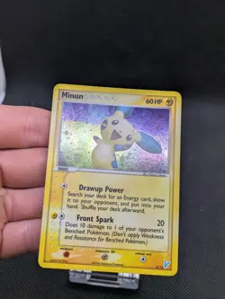 Pokemon Card Minun 6/12 EX Trainer Kit Exclusive Holo Swirl LP-NM - Image 3