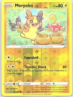 Morpeko 035/072 Reverse Holo Shining Fates - Pokemon Card - NM - Image 1