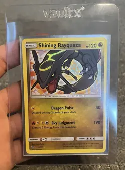Pokemon TCG Shining Rayquaza Holo Rare Card Shining Legends 56/73 - Image 1