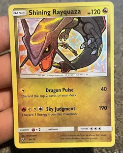 Pokemon TCG Shining Rayquaza Holo Rare Card Shining Legends 56/73 - Image 2