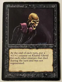 Magic The Gathering MTG KHABAL GHOUL Arabian Nights Card! - Image 1