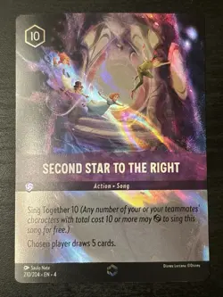 Disney Lorcana Second Star to the Right (Enchanted) Holo Ursula's Return 210/204 - Image 1