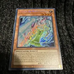 Yugioh Card TCG Mystical Elf White Lightning LDS3-EN135 Secret Rare Sealed - Image 1