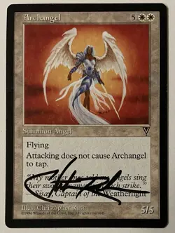 Magic The Gathering MTG ARCHANGEL Card SIGNED by Christopher Rush! - Image 1