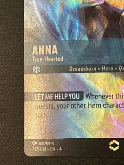 Disney Lorcana Enchanted Anna - True-Hearted Card 217/204 Ursula’s Return Set 4 - Image 5