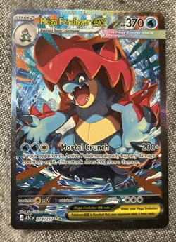 Pokemon TCG Mega Feraligatr EX Full Art Holo Card 274/217 - Image 3