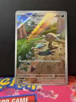 Pokemon Paldean Wooper Illustration Rare Holo 102/094 60 HP TCG Card - Image 1