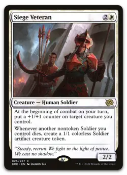 Siege Veteran #25 (LP) Brothers' War BRO Magic MTG - Image 1
