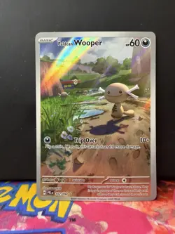 Pokemon Paldean Wooper Illustration Rare Holo 102/094 60 HP TCG Card - Image 1