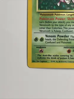 Pokemon TCG Venomoth 13/64 Jungle 1999 Holo Rare Card Holo Hp/Played Vintage - Image 4