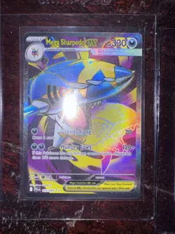 2025 POKEMON PFL EN-PHANTASMAL FLAMES ULTRA RARE #113 MEGA SHARPEDO EX PSA 10 - Image 3