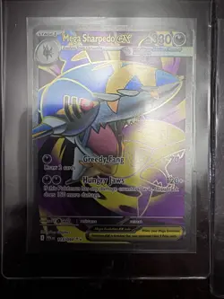 2025 POKEMON PFL EN-PHANTASMAL FLAMES ULTRA RARE #113 MEGA SHARPEDO EX PSA 10 - Image 4