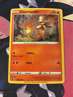 Charmander SWSH092 Promo SWSH Black Star Pokemon NM - Image 1