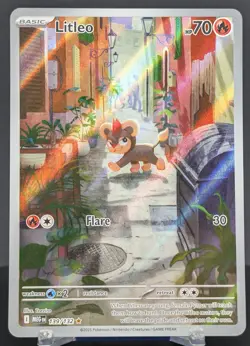 Pokemon Litleo #139/132 English Mega Evolution Illustration Rare Full Art - Image 1