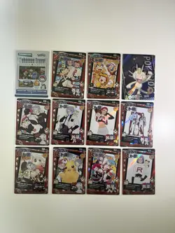 TEAM ROCKET 12 CARD BUNDLE LOT! Mengka RR Hits! POKEMON RARE! FAN ART MEOWTH - Image 1