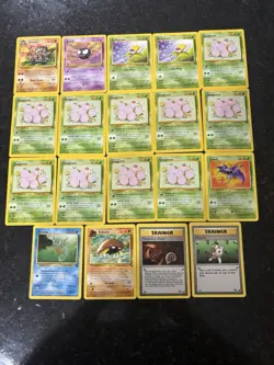 Pokemon Fossil And Jungle - Common And Uncommon Lot - Lot Of 19 - Image 1