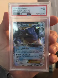 Pokemon Blastoise EX XY30 PSA 1 Mint Ultra Rare 2014 Black Star Promo - Image 1