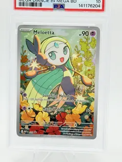 Pokemon 2025 Meloetta 026 Full Art Mega Diancie ex Mega BD GEM MINT PSA 10 - Image 2