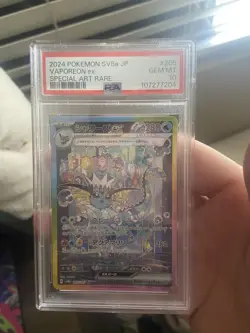 Vaporeon ex SAR 205/187 PSA 10 Gem Mint Japanese Pokemon Terastal Festival ex - Image 1