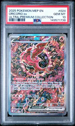 2025 Pokemon MEP EN Black Star Promo Oricorio EX #024 PSA 10 GEM MINT - Image 1