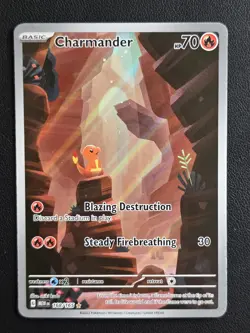 Pokemon Charmander 168/165 Illustration Rare Holo 151 NM - Image 1