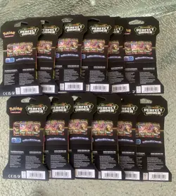 Lot of (12) Pokemon- Mega Evolution Perfect Order - SLEEVED BOOSTER PACK - Image 3