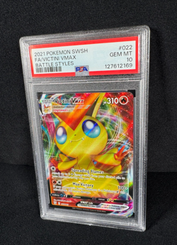 Pokemon Victini VMAX Full Art Holo Rare 2021 SWSH Battle Styles #022 PSA 10 GEM - Image 3