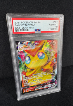 Pokemon Victini VMAX Full Art Holo Rare 2021 SWSH Battle Styles #022 PSA 10 GEM - Image 5