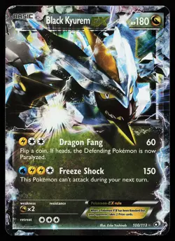 Black Kyurem EX 100/113 Holo Legendary Treasures Pokemon Card - Image 1