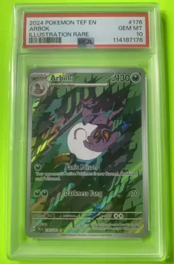 Pokemon TCG Arbok 176/162 Temporal Forces Illustration Rare Card - Image 1