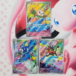 Rowlett 043 + Litten 044 + Popplio 045 - First Partner Pokemon Cards #L518 - Image 1
