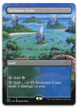Yavimaya Coast (Borderless) #382 (LP) Dominaria United DMU Magic MTG - Image 1