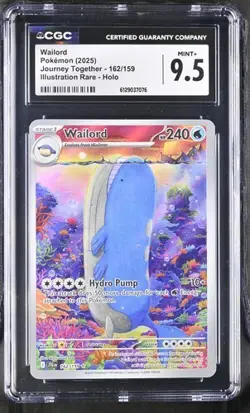 Wailord *CGC 9.5* Illustration Rare *Journey Together* #162 * Pokemon - Image 1
